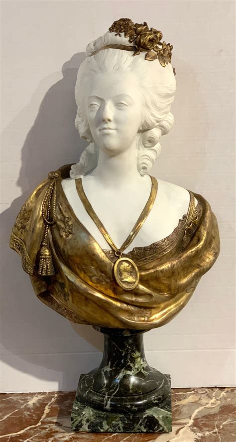 S Vres Biscuit Porcelain And Ormolu Bust Of Marie Antoinette After F