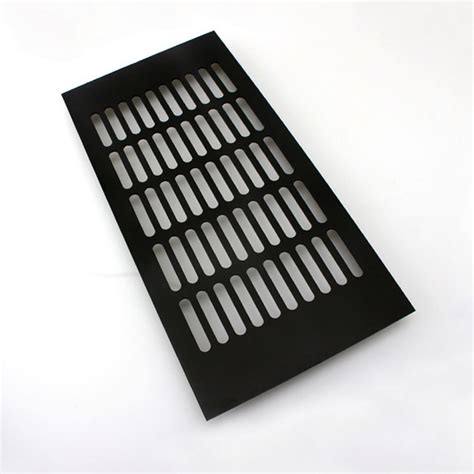 Fule Black Alloy Rectangular Air Vent Grille Ventilation Cover For Cabinets Wardrobes