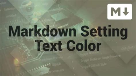 Markdown Font Color Expressive Typography