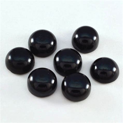 Gemstone Round Natural Black Onyx Stone For Jewelry At Rs 15 Carat In