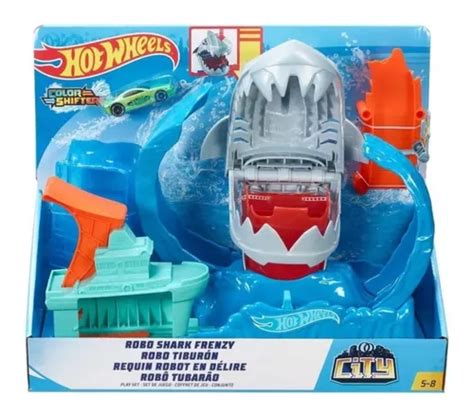 Pista Hot Wheels City Robô Tubarão Color Shifters Mattel Frete grátis
