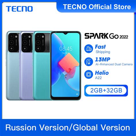 Tecno Spark Go 2022 2gb+32gb Smartphone Helio A22 Phonesbattery 5000mah ...