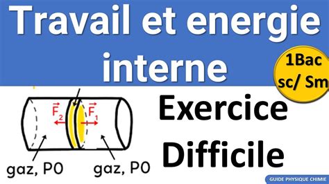 Exercice Corrigé Travail et energie interne 1 Bac SM Biof Science