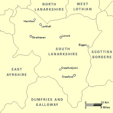 Map of Lanark Shire Scotland (Kerr - 1656)