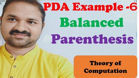 Design PDA For Balanced Parentheses Push Down Automata Theory Of