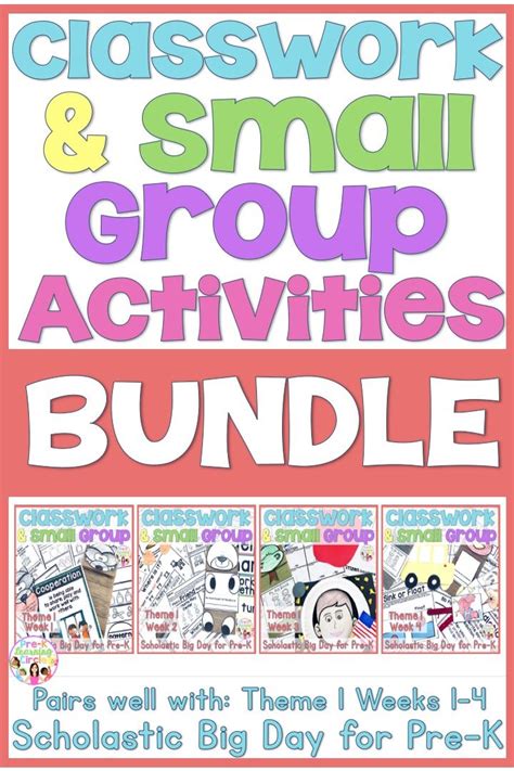 Classwork And Small Group Activities Pairs Well With Scholastic Big Day