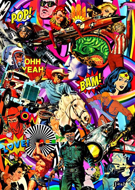 Pop Art Collage 25 Rock N Roll Art Works By Jash Etsy