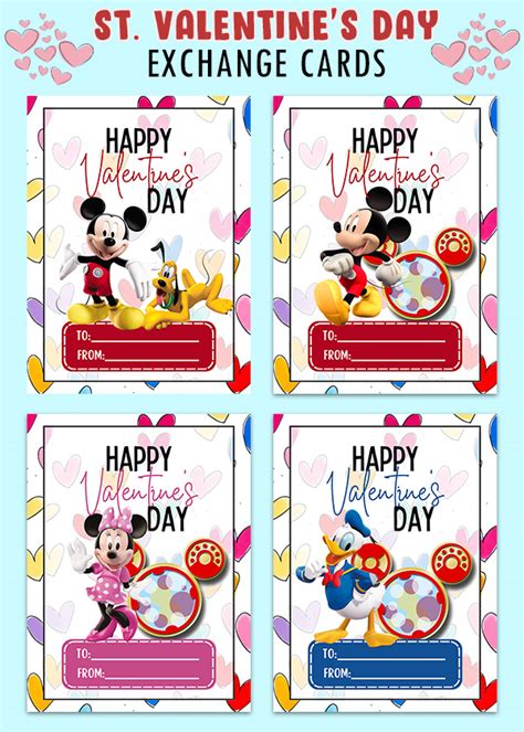 Mickey Mouse St. Valentines Day Cards