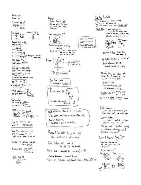 Econ Final Exam Cheat Sheet Econ Studocu