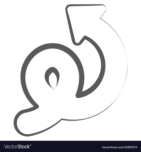 Curly arrow Royalty Free Vector Image - VectorStock