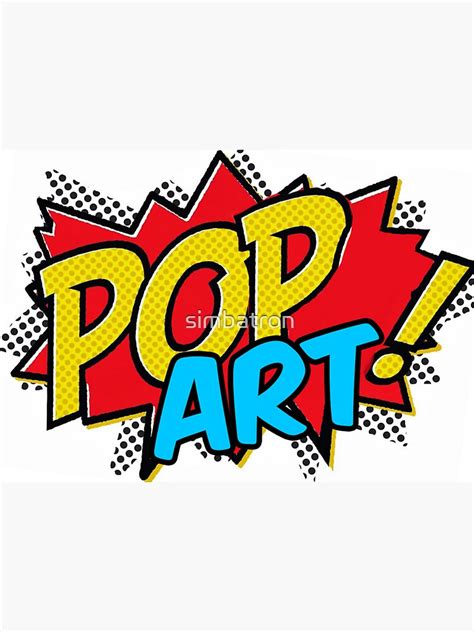 Pop Art Sticker For Sale By Simbatron Redbubble