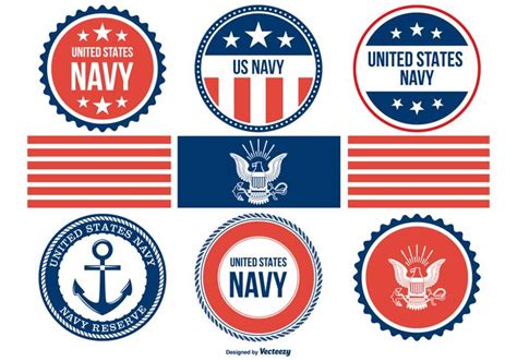 Assorted Navy Badges Collection 164541 Vector Art at Vecteezy