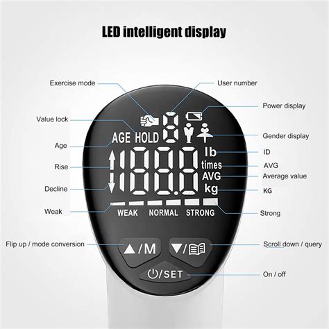 Zhuitw Digital Grip Strength Meter Auto Capturing Electronic Grip Power Excerciser Led Display