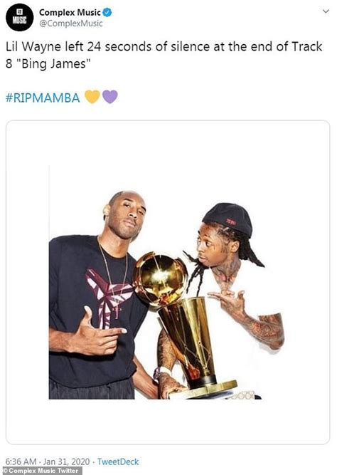 Lil Wayne Pays Homage To Kobe Bryant By Including 24 Seconds Of Silence