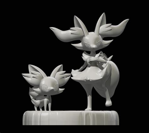 Archivo D Pkm Fennekin And Braixen Dise O De Impresi N En D Para