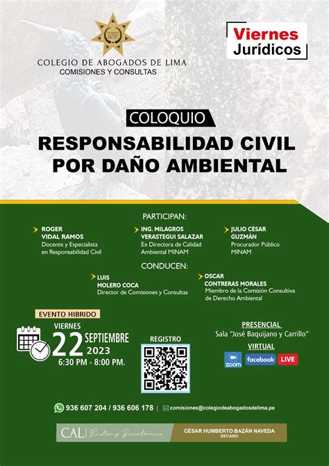 Coloquio Responsabilidad Civil Por Da O Ambiental Ilustre Colegio