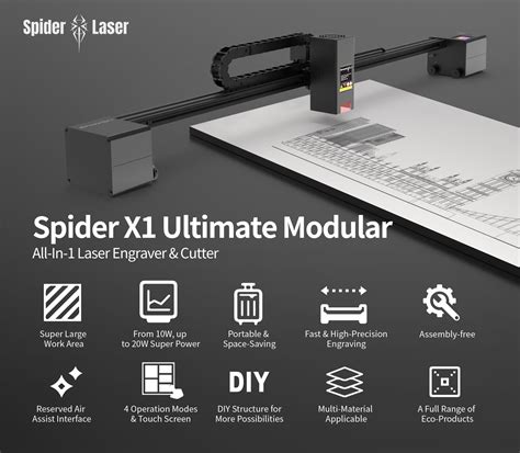 Spider X Ultimate Modular All In Laser Engraver Cutter Backercrew