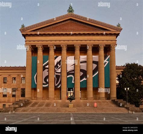 The Philadelphia Eagles Logo Hangs At The South Entrance To The