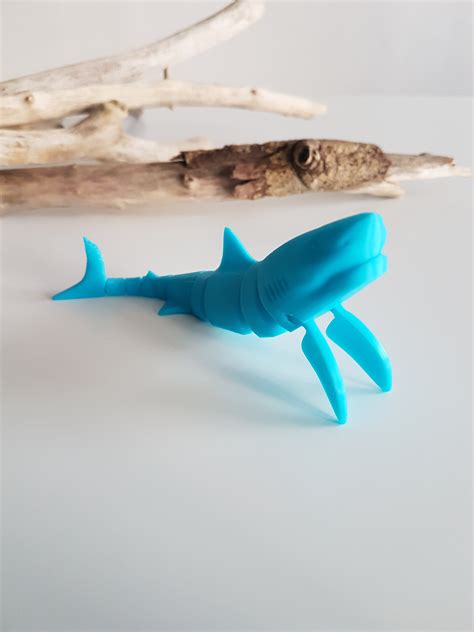 Great White Shark 3D STL Print In Place No Support Flexi Etsy