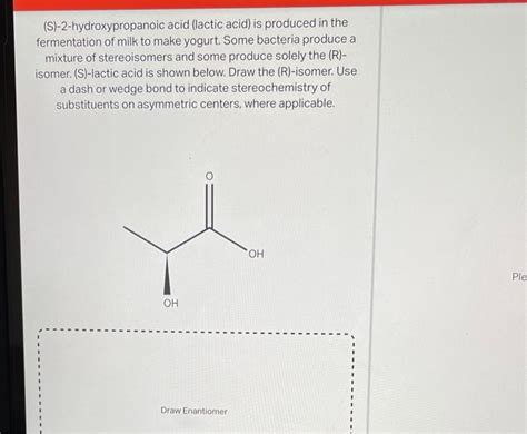 Solved All Answers Plz S Hydroxypropanoic Acid Lacti