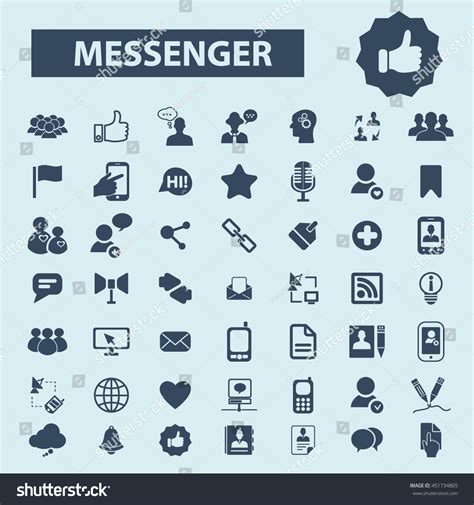 Messenger Icons Stock Vector 451734865 - Shutterstock