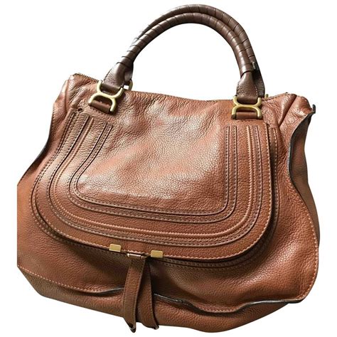 Sac Main Marcie En Cuir Chlo Marron En Cuir Sac Main