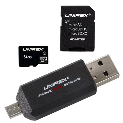 MicroSD Class 10 with 4-in-1 USB Reader & SD Adapter - UNIREX TECHNOLOGIES