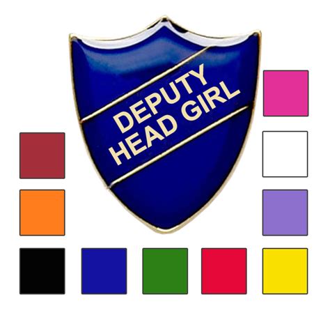 Deputy Head Girl Shield School Badges