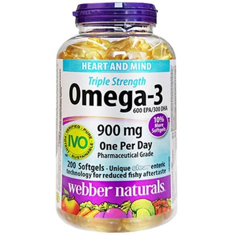 Webber Naturals Triple Strength Omega Mg Epa Dha Softgels