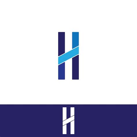 Blauer Buchstabe H Logo Premium Vektor