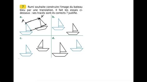 Translations et rotations quatrième correction de l exercice 7 YouTube