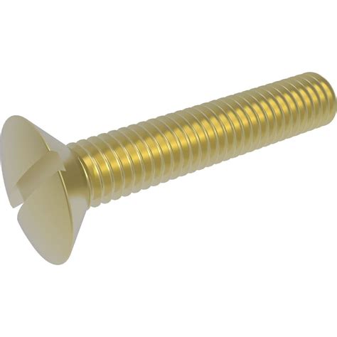 Buy M6 X 70mm Slotted Raised Countersunk Screws Din 964 Brass Accu