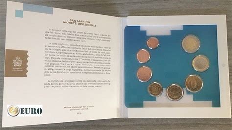 Serie de euro BU FDC San Marino 2019 Monedas de 1 céntimo a 2 euros