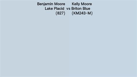 Benjamin Moore Lake Placid 827 Vs Kelly Moore Briton Blue KM243 M