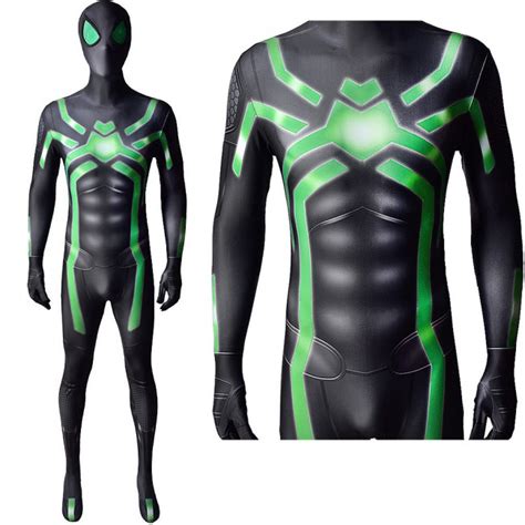 Marvel Spider Man PS4 Stealth Big Time Suit Lycra Cosplay Costume ...