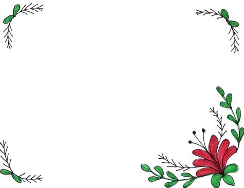 8 Flower Frame Drawing (PNG Transparent) | OnlyGFX.com