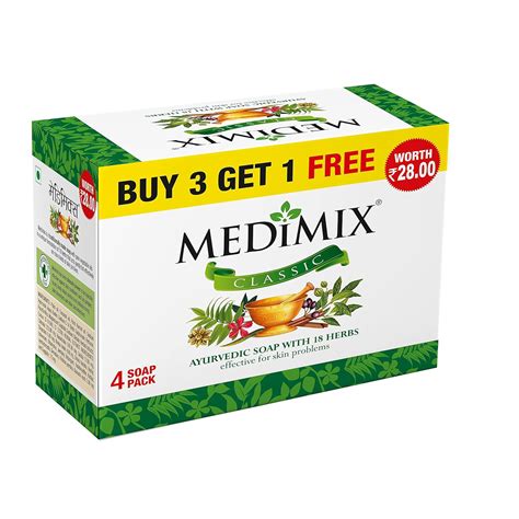 Buy Medimix Ayurvedic Soap Combi Green 75g Buy 3 Get 1 Free Online At Low Prices In India