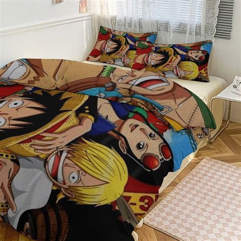 One Pie-ce Bedding Set Anime Three-piece for Boys Girls Teens Queen One