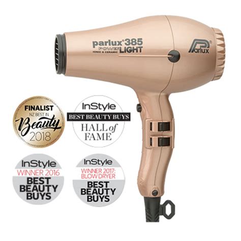 Parlux Power Light Ceramic And Ionic Hair Dryer W Light Gold