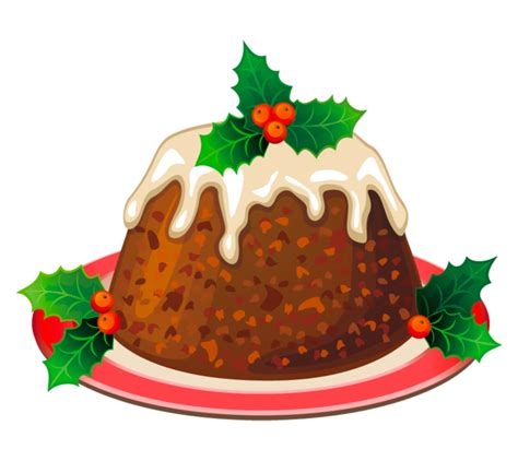 Illustration Cartoon Christmas Pudding Cake PNG | Citypng