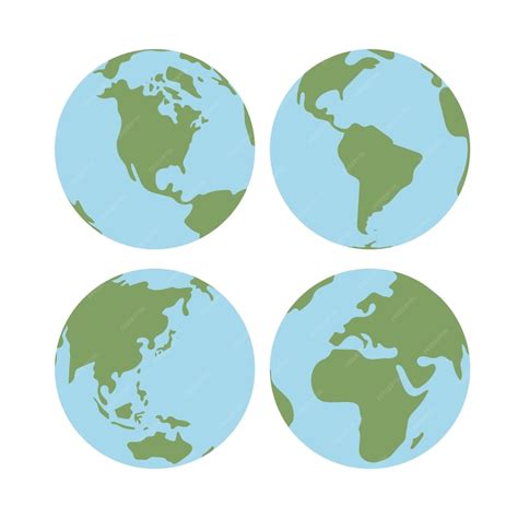 Premium Vector | Globe world map planet earth flat vector illustration