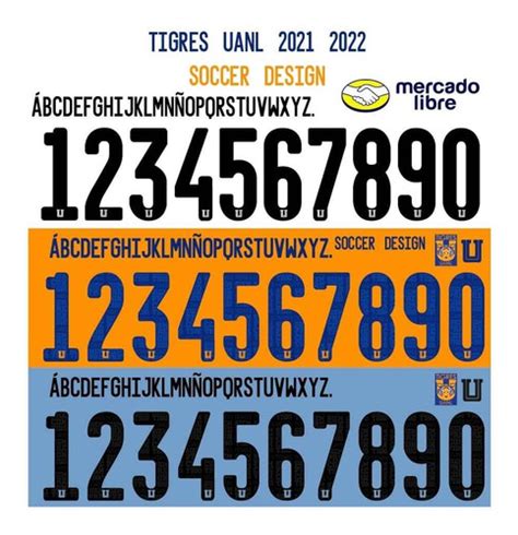 Tipografia Tigres Uanl 2021 2022 Archivo Ttf Eps Compra Y Venta