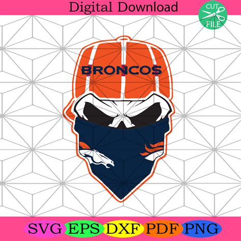 Denver Broncos Skull Svg Sport Svg, Denver Broncos, Broncos Svg