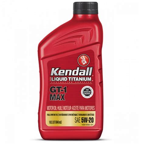 Масло Kendall Gt 1 Max Full Synthetic Motor Oil With Liquid Titanium 5w 20