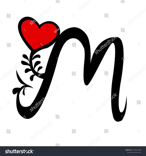 M Name First Letter Tattoo Illustration Stock Illustration 1722013330 ...