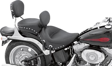 Mustang Studded Motorcycle Solo Seat Backrest Harley