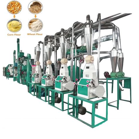 20t Corn Wheat Maize Flour Milling Processing Plant Line Grinding