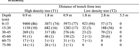 Table From Variation In Root Density Of Poplar Trees At Different