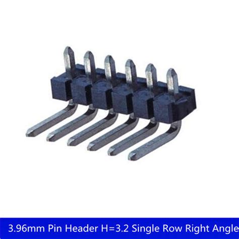 Buy Wholesale China 3 96mm Pin Header H 3 2 Single Row Right Angle