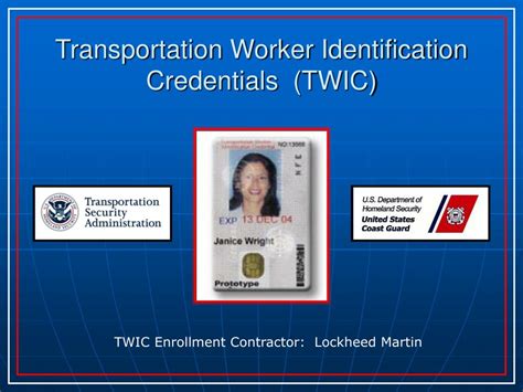 PPT Transportation Worker Identification Credentials TWIC